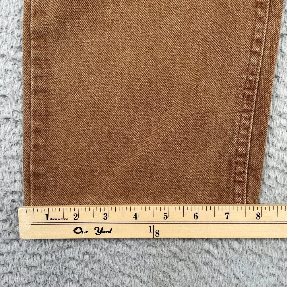 LL Bean Jeans Mens 35x30 Brown Double L Jeans Straight Leg Casual Outdoor Denim